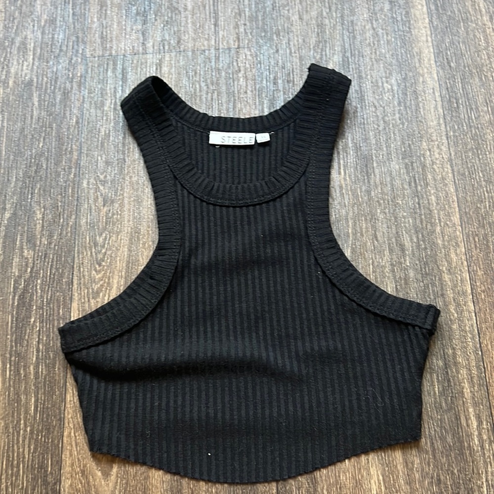 Steele Black Crop Top